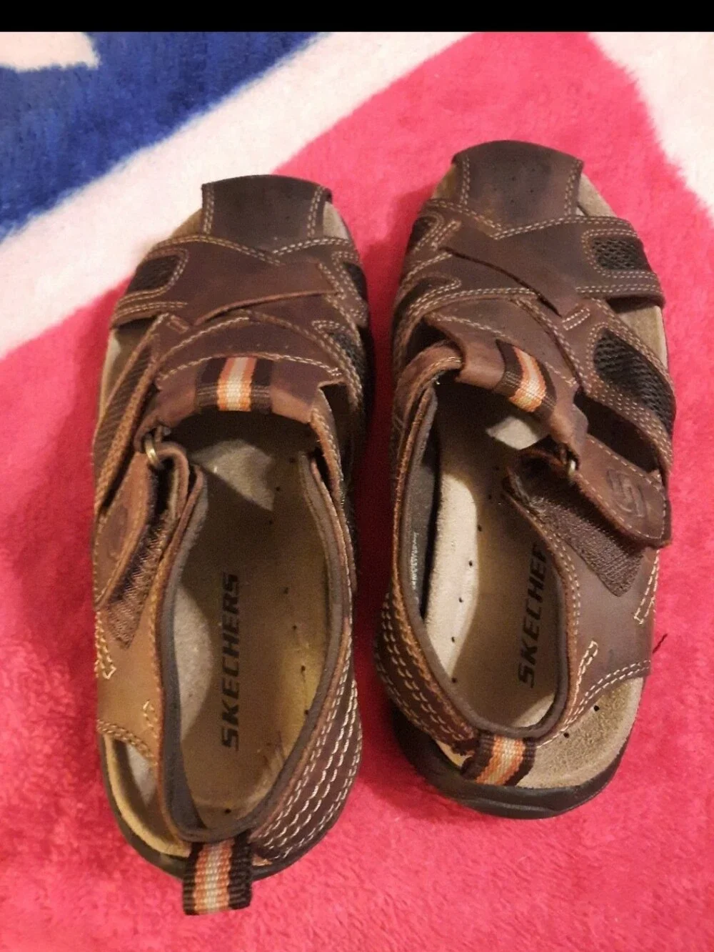 Men Skechers Brown Strappy Sandals NwOT